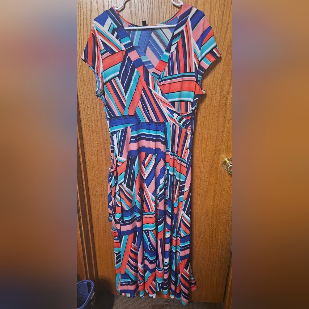 Colorful Striped Women's Dress